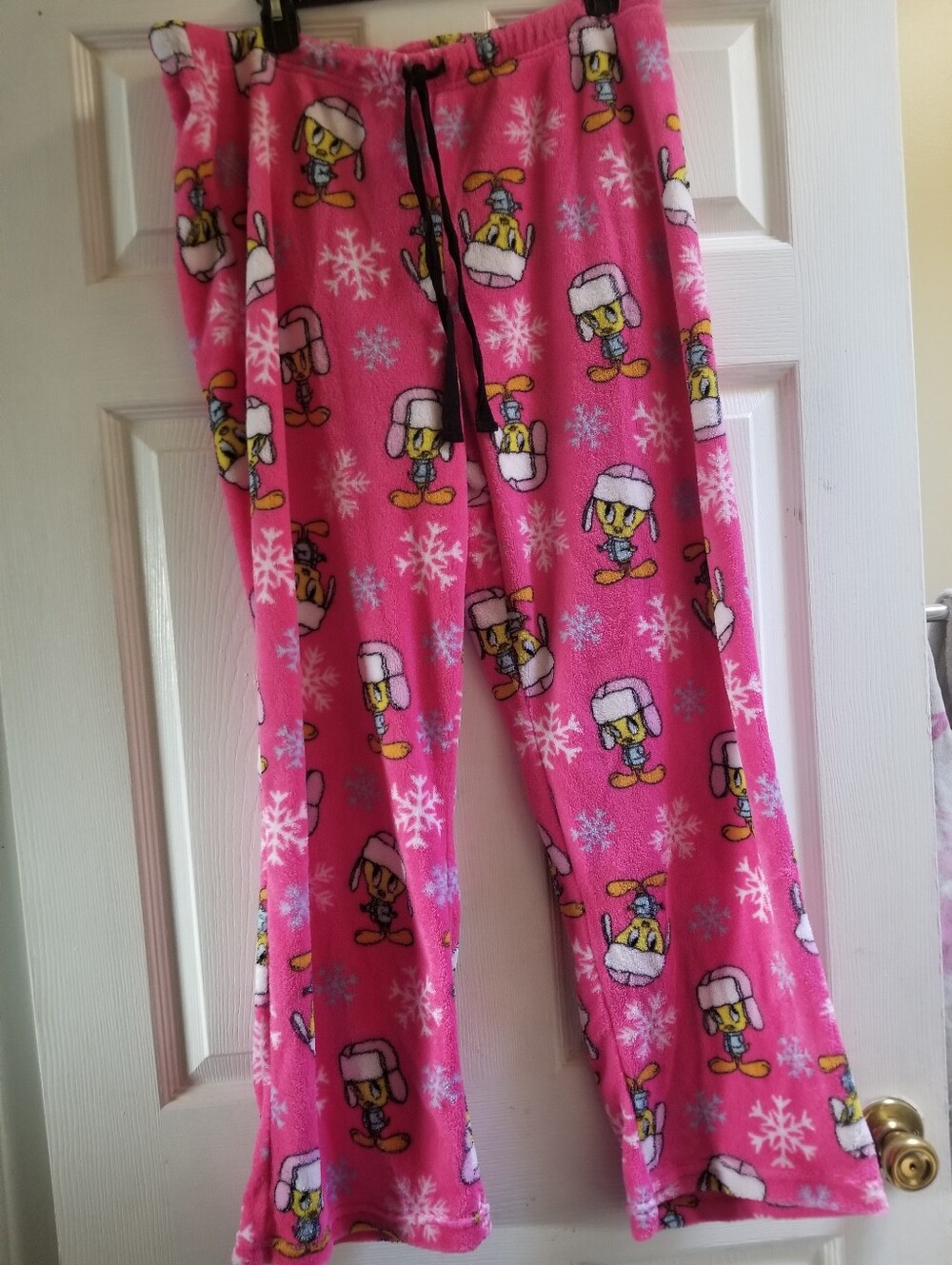 Warner Bros Looney Tunes Tweety Women's Pink Pajama Pants Size L
